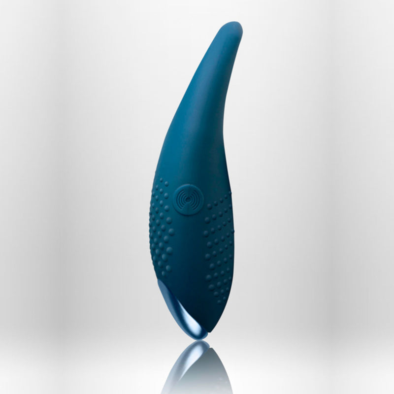 Anneau Pénis Empower Couples Stimulator Blue Vibration - Anneau Vibrant de la marque Rocks-Off vu de côté