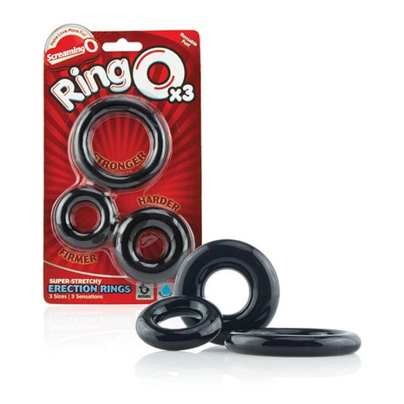 Anneau sexe homme RingO 3 (Set) dans la catégorie Anneau Vibrant de la marque The Screaming O