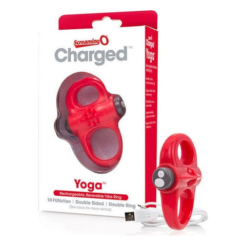 Rot aufgeladener vibrierender Yoga-Penisring | Das schreiende O