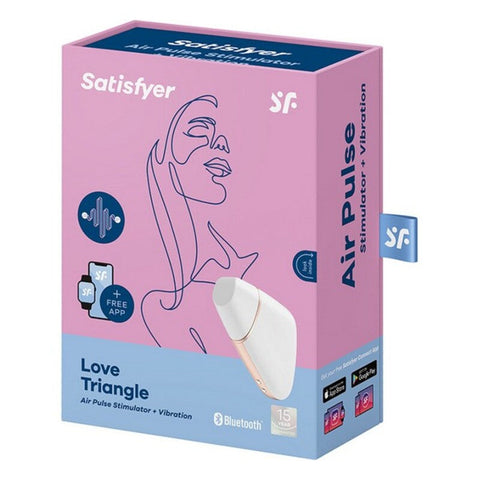 Love Triangle White Pulsed Air Clitoris Stimulator | Voldoen