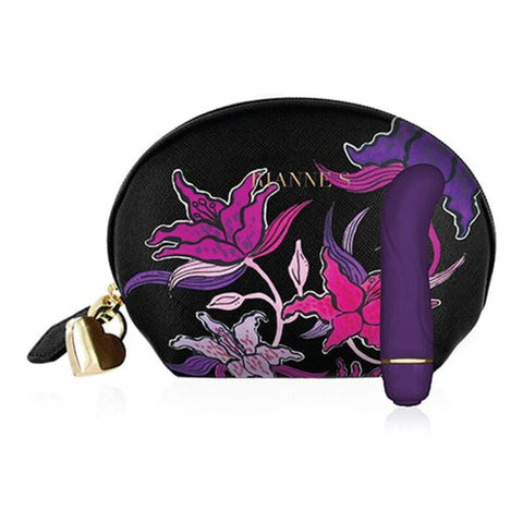 Petit godemichet floral violet - Vibromasseur de la marque Rianne S