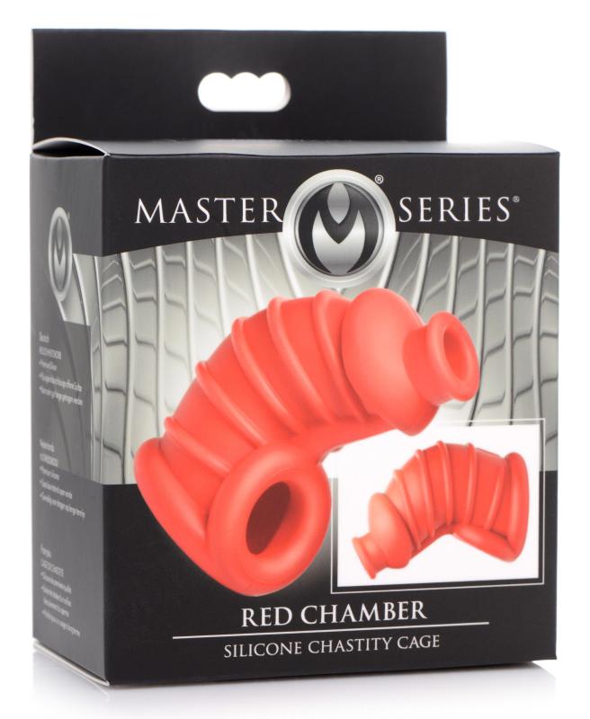 Red Chamber - Cage de chasteté en silicone - Rouge