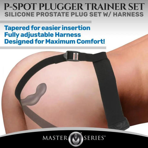 P-Spot Plugger Ensemble avec plug prostatique et harnais