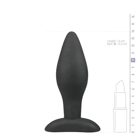 Plug anal noir en silicone - Large