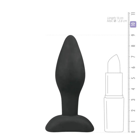 Plug anal noir en silicone - Small
