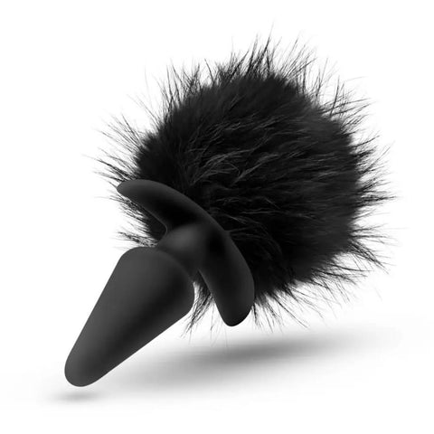 Temptasia - Plug anal avec pompon en forme de queue de lapin - Noir